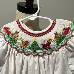 Christmas smocked dress
